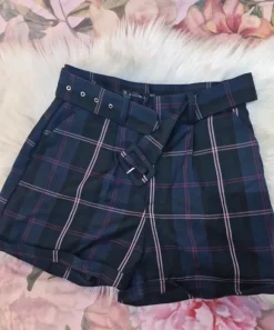 Amisu korkeavyötäröiset shortsit vyöllä 38