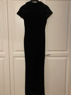 Black velvet jumpsuit