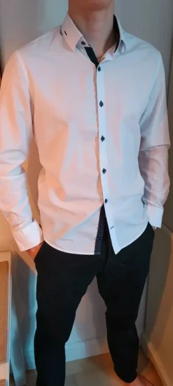 Celion tyylikäs miesten valkoinen paitapusero