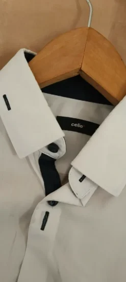 Celion tyylikäs miesten valkoinen paitapusero