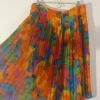 Colourful vintage pleated skirt