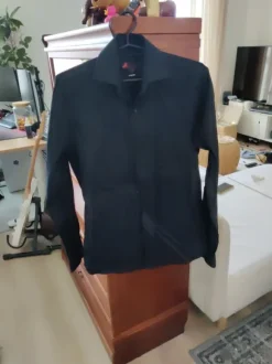 Dressmann Musta kauluspaita slim fit S