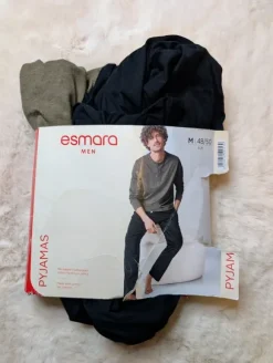 Esmara MEN piżama męska komplet zestaw długie spodnie długi rękaw M 48/50
