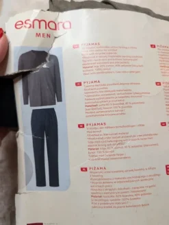Esmara MEN piżama męska komplet zestaw długie spodnie długi rękaw M 48/50
