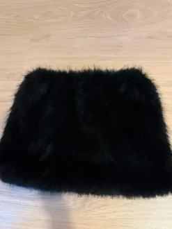 Fur mini skirt