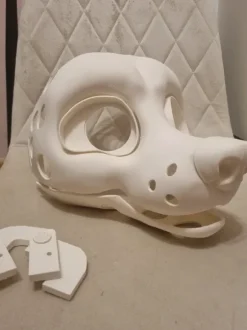 Furry fursuit mask base cosplay head maska baza fursona therian kemono anthro dog head kostium