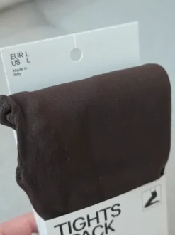 H&M tummanruskeat 100 den sukkahousut L uudet