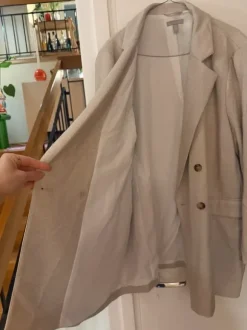 H&M vaalea oversized jakku