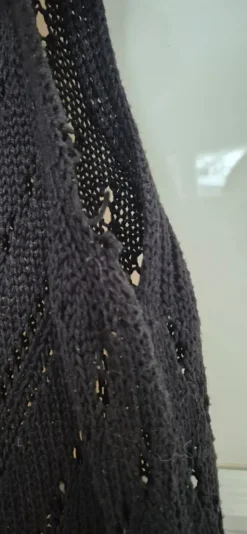 JDY musta neulemekko, virkattu mekko, koko M@