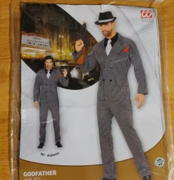 Karnavalinis gangsterio kostiumas XL