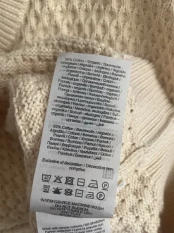 Kermanvaalea neulepaita miehet, koko XXL