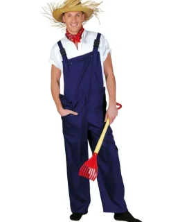 Kostume blå arbejdsbukser voksen