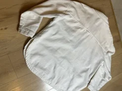 Marynarka kurtka jeansowa Stradivarius biała długa overshirt