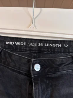 Mid waist wide farkut