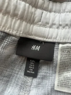 miesten h&m harmaat pyjamahousut
