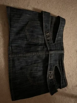Mini denim skirt