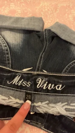 Miss Viva low rise jean shorts