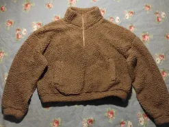 M-kokoinen karva/fleece takki