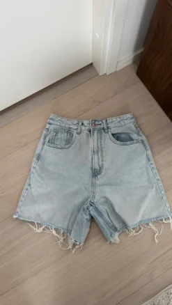 Mom fit denim shorts