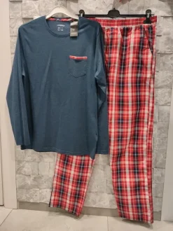 Męski komplet piżama spodnie z kieszeniami i bluzka M/L