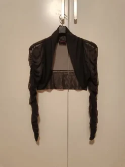 Musta läpikuultava bolero M