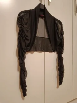 Musta läpikuultava bolero M