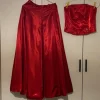 Naisten 2 osainen punainen juhlamekko