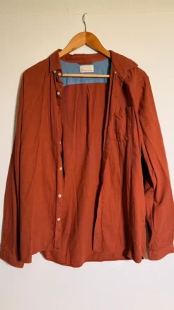 Organic cotton Shirt rusted orange
