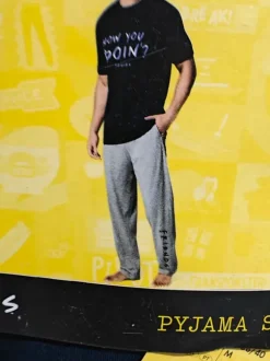 Piżama męska bawełniana F.R.i.E.n.d.S komplet koszulka długi rękaw i długie spodnie, r. M 48/50