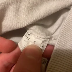 Pier One White Knit Quater Zip 1/4 Size S