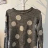 Polka-dot knit sweater