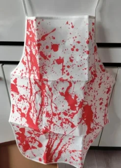 Przebranie bal karnawałowy Cosplay straszny rzeźnik horror fartuch wbity nóż tasak