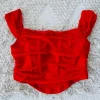 Punainen korsettitoppi M