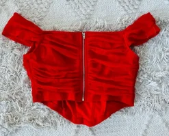 Punainen korsettitoppi M