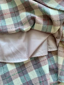 Ruudullinen midihame flanellia