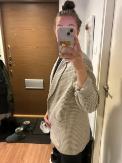 Ruudullinen vintage bleiseri