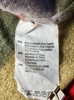 striped alpaca wool blend turtleneck sweater