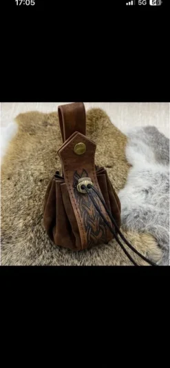 Torebka sakwa wikinga , średniowieczna Czarna