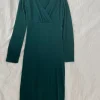 Tummanvihreä imetysmekko 36