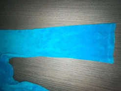 Turkoosi solmittava velour huppari