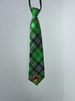 Vihreä kravatti ja j-rock pinssi