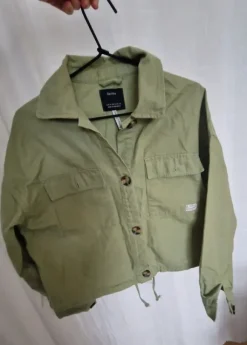 Vihreä lyhyt puuvilla takki