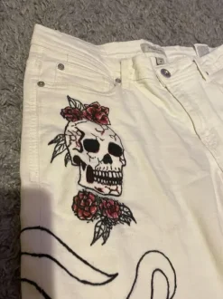 White alt baggy jorts