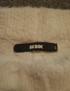 White fuzzy knit shorts